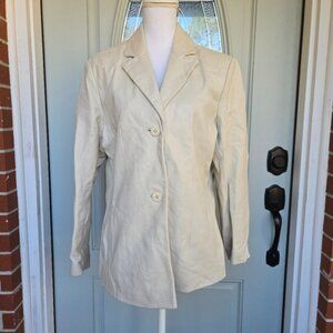 Wilsons Leather Pelle Studio Cream Leather Jacket